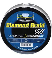 Load image into Gallery viewer, Diamond Braid 8X Solid 300 yards Generation 3
