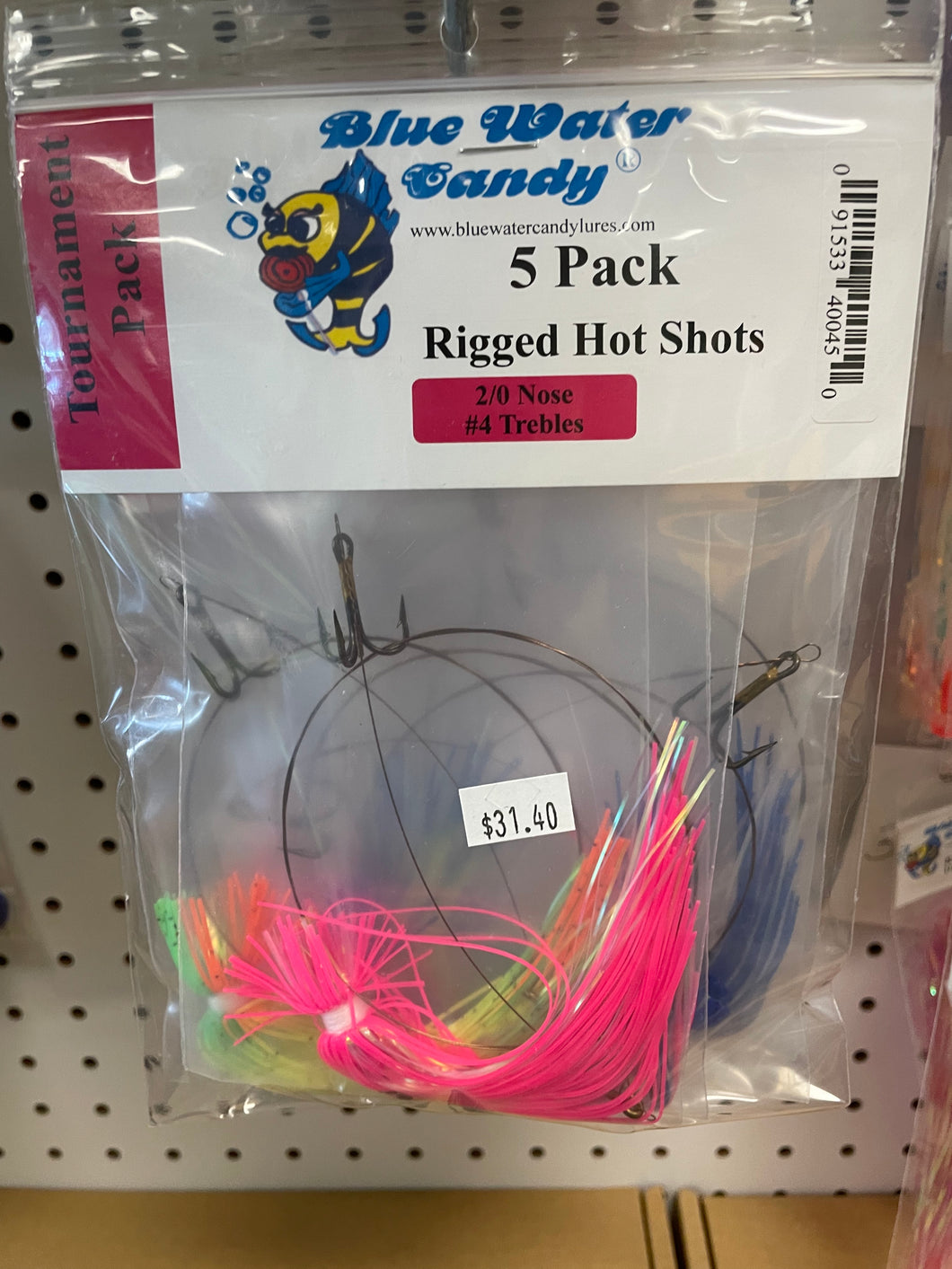 Blue Water Candy Tournament 5 Pack Rigged Hot Shots