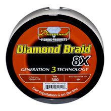 Load image into Gallery viewer, Diamond Braid 8X Solid 300 yards Generation 3
